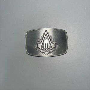 3/25$(Mix) Assassins Creed Belt Buckle III 3 Limited Edition Silver Tone Logo